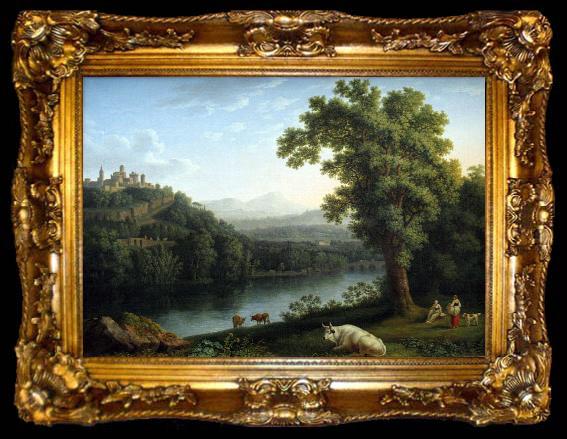 framed  Jacob Philipp Hackert River Landscape, ta009-2